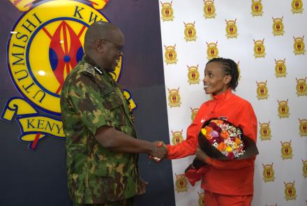 Welcoming Kenya police athletes from Tokyo