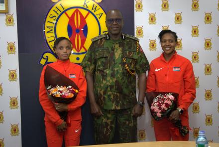 Welcoming Kenya police athletes from Tokyo
