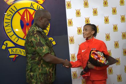 Welcoming Kenya police athletes from Tokyo