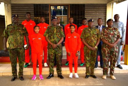 Welcoming Kenya police athletes from Tokyo